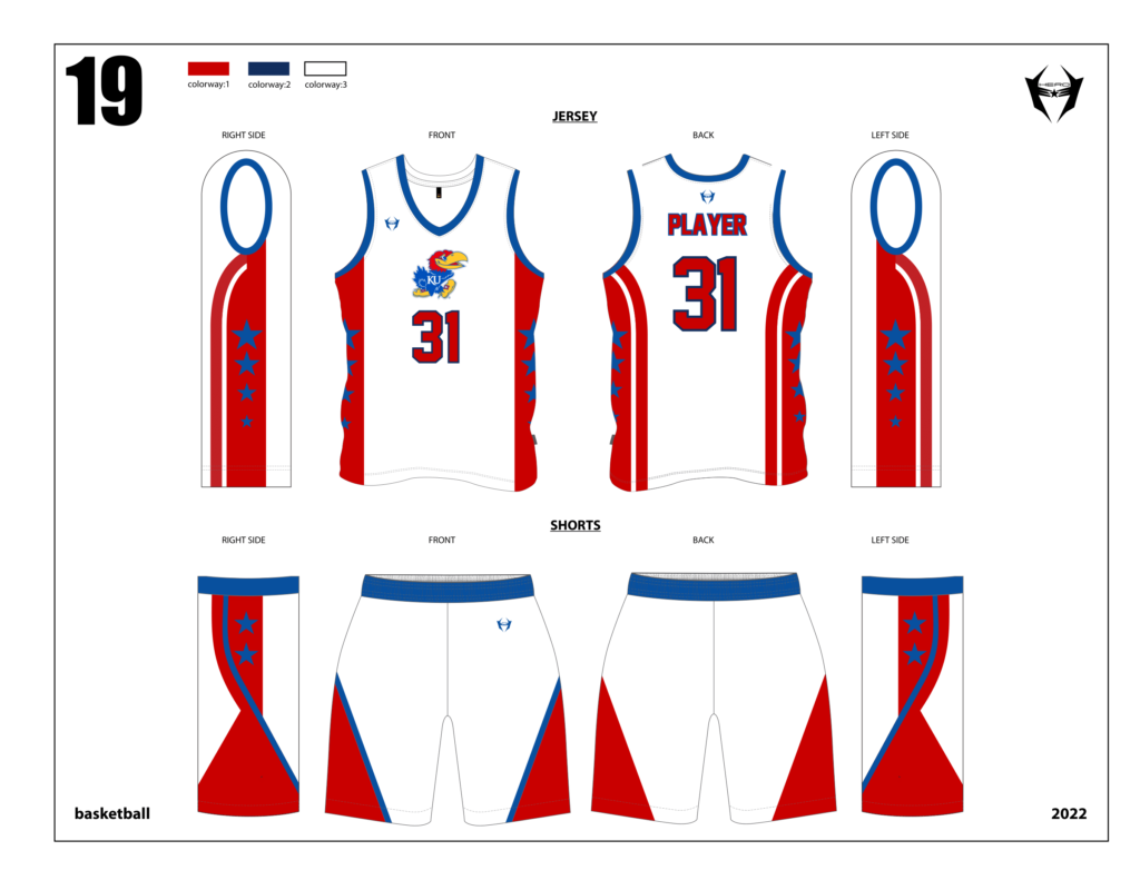 Basketball jersey design template uniform front and back